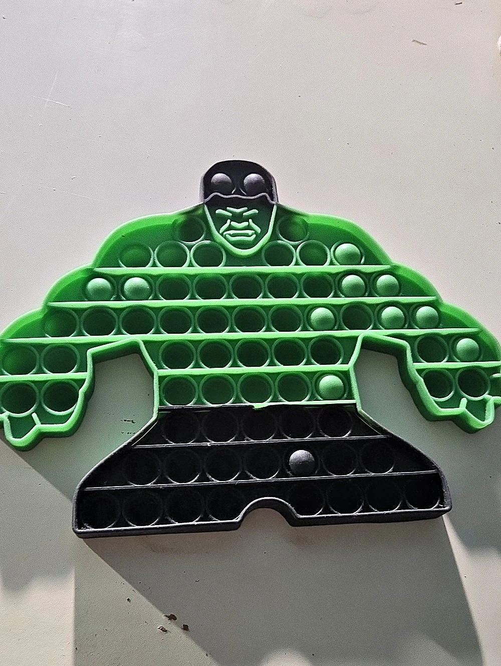 Hulk Superhero Push Pop Bubble Fidget Toy Green & Black